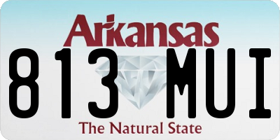 AR license plate 813MUI