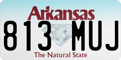 AR license plate 813MUJ