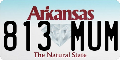 AR license plate 813MUM