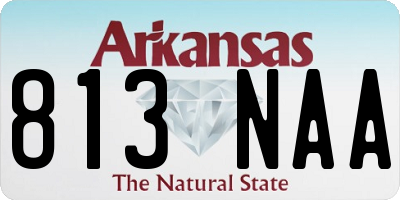 AR license plate 813NAA