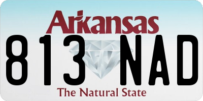 AR license plate 813NAD
