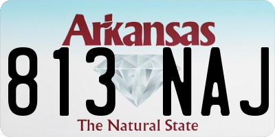 AR license plate 813NAJ