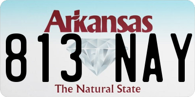 AR license plate 813NAY