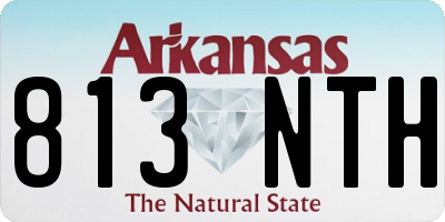 AR license plate 813NTH