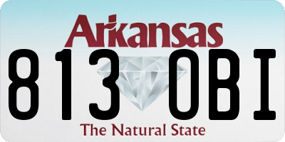 AR license plate 813OBI