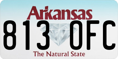 AR license plate 813OFC