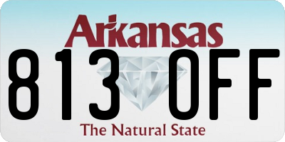 AR license plate 813OFF