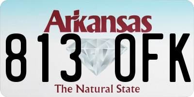 AR license plate 813OFK