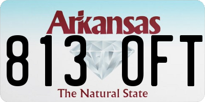 AR license plate 813OFT