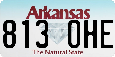 AR license plate 813OHE