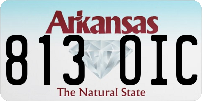 AR license plate 813OIC