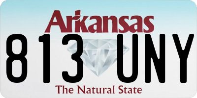 AR license plate 813UNY