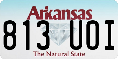 AR license plate 813UOI
