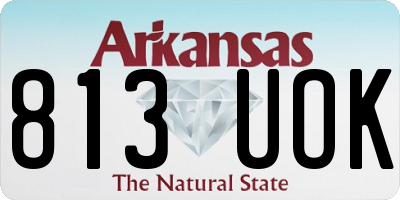 AR license plate 813UOK
