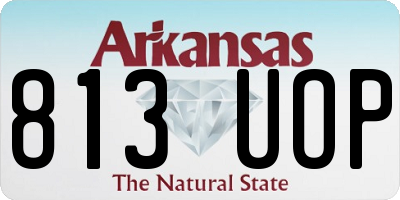 AR license plate 813UOP