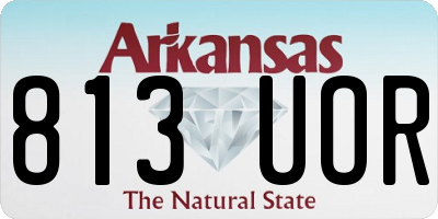 AR license plate 813UOR