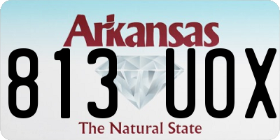 AR license plate 813UOX