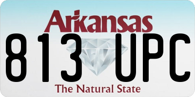 AR license plate 813UPC