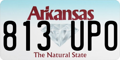 AR license plate 813UPO
