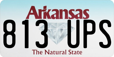 AR license plate 813UPS