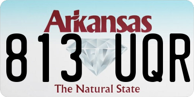 AR license plate 813UQR