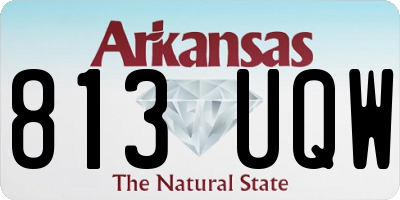 AR license plate 813UQW