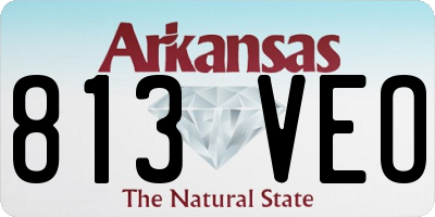 AR license plate 813VEO