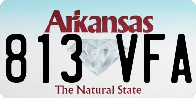 AR license plate 813VFA