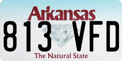 AR license plate 813VFD