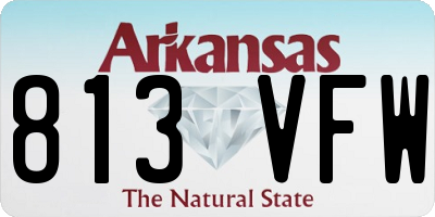 AR license plate 813VFW