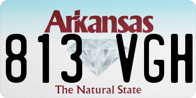 AR license plate 813VGH