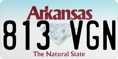 AR license plate 813VGN
