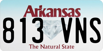 AR license plate 813VNS