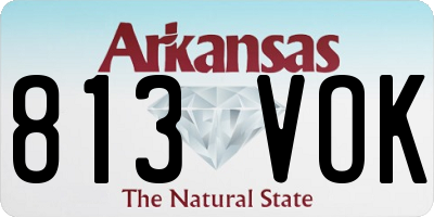 AR license plate 813VOK
