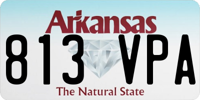 AR license plate 813VPA