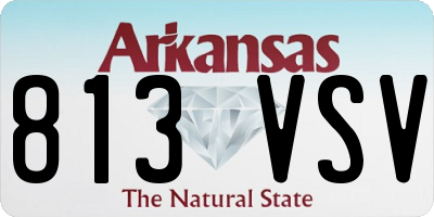AR license plate 813VSV