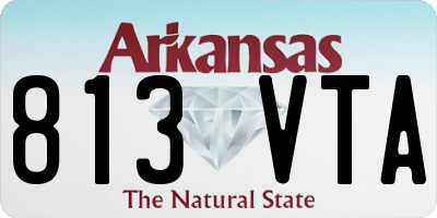 AR license plate 813VTA