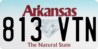 AR license plate 813VTN