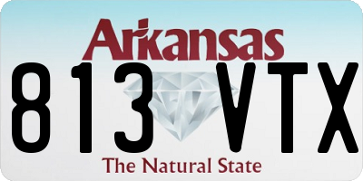 AR license plate 813VTX