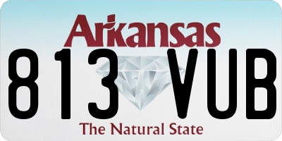 AR license plate 813VUB