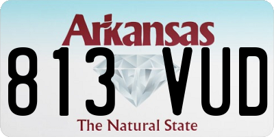 AR license plate 813VUD