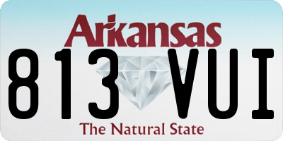 AR license plate 813VUI