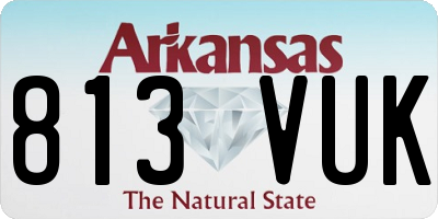 AR license plate 813VUK