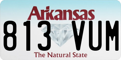 AR license plate 813VUM