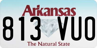 AR license plate 813VUO