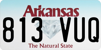 AR license plate 813VUQ