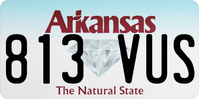 AR license plate 813VUS