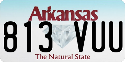 AR license plate 813VUU