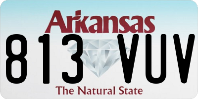 AR license plate 813VUV