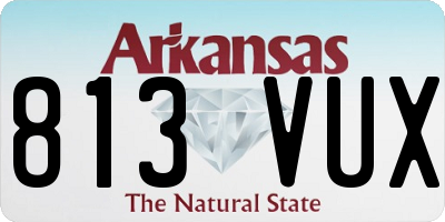 AR license plate 813VUX